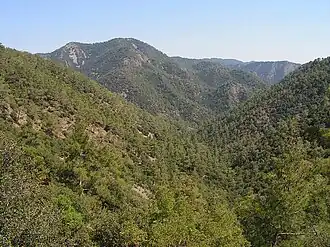 Das Troodos-Gebirge mit dem Olymp