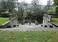 Treppe und Aussichtsterrasse des einstigen Barockgartens