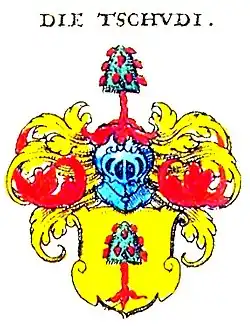 Wappen der Tschudi in Johann Siebmachers Wappenbuch von 1605