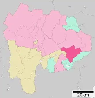 Lage Tsurus in der Präfektur