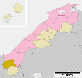 Lage Tsuwanos in der Präfektur