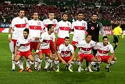 Die türkische Nationalmannschaft am 6. September 2011.