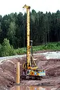 Drehbohrgerät BG 40 vor Nordportal, Juli 2009