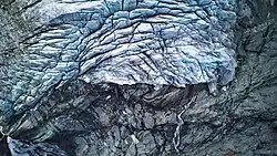 Turtmanngletscher nah, vertikale Aufnahme, 2024