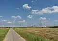 Windpark südwestlich des Ortes