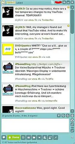 Standard-Twhirl-Benutzeroberfläche