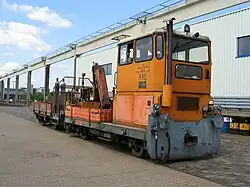 Dieselbetriebener Rottenkraftwagen der U-Bahn Nürnberg mit Anhänger