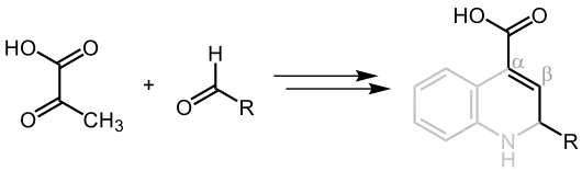 Grundlegende Übersichtsreaktion der Doebner-Reaktion