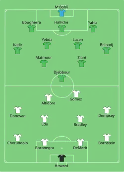 Aufstellung USA gegen Algerien