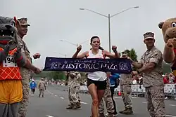 Lanni Marchant (hier als Siegerin bei einem Straßenlauf) – Rang achtzehn