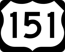 Straßenschild des U.S. Highways 151