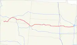 Karte des U.S. Highways 212