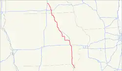 Karte des U.S. Highways 218