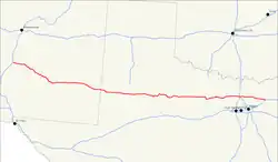 Karte des U.S. Highways 380