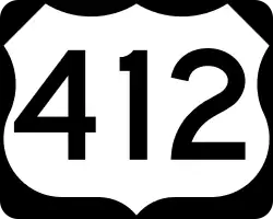 Straßenschild des U.S. Highways 412