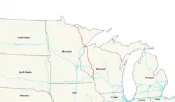 Karte des U.S. Highways 53