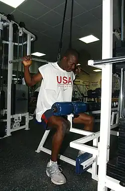 Weltmeister John Capel – er gewann als einziger Athlet dieser Weltmeisterschaften mit der US-Sprintstaffel eine zweite Goldmedaille