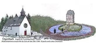 Turmhügelburg Ütgenbach Rekonstruktion