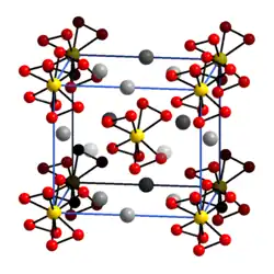 Kristallstruktur von Kaliumtetraperoxochromat