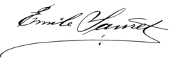 Unterschrift Émile Sauret französischer Violinist