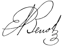 Unterschrift Eduardo Benot Rodríguez (1822–1907) spanischer Politiker