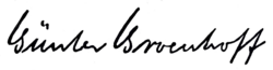 Unterschrift Günther Groenhoff
