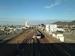 Aussicht von der Fußgängerbrücke