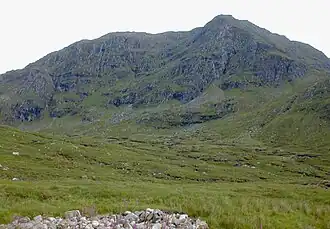 Der Sgùrr Breac von Norden, aus dem Tal des Allt Breabaig