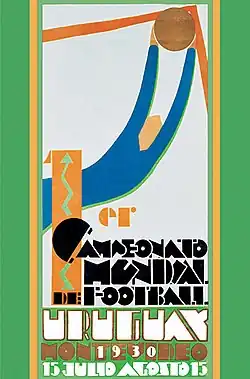 Plakat zur Fußball-Weltmeisterschaft 1930
