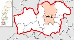 Lage der Gemeinde Växjö