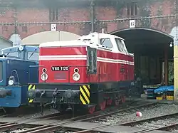 Aufgearbeitete V 60.10 in Originallackierung im Eisenbahnmuseum Chemnitz Hilbersdorf