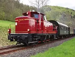 DB V 60 in der roten Ursprungslackierung