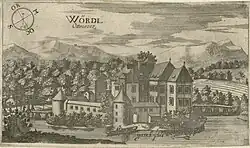 Burg Wördl (Grad Otočec), nach Valvasor