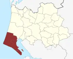 Lage des Blåvandshuk Sogn in der Varde Kommune