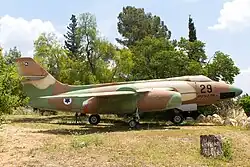 Eine erhaltene Sud SO-4050 Vautour bei Kfar Giladi in Nordisrael 2015