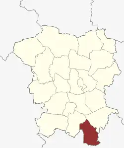 Lage des Øster Lindet Sogn in der Vejen Kommune