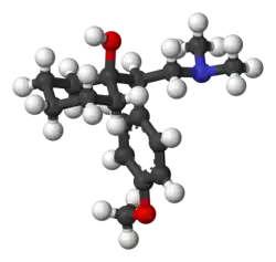 chemical structure of the SNRI drug venlafaxine