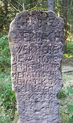 Ein Verbotsstein auf der Affolterbacher Höhe