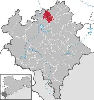 Lage der Verwaltungsgemeinschaft Netzschkau-Limbach im Vogtlandkreis