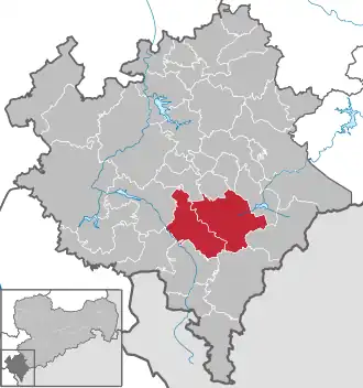 Lage der Verwaltungsgemeinschaft Schöneck-Mühlental im Vogtlandkreis