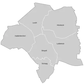 Bezirke der Stadt Nettetal