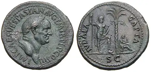 Römischer Sesterz mit dem Abbild des Vespasian (#VIII)