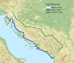 Karte des Wanderweges