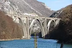 Erster Juradurchbruch der Rhone zwischen Collonges und Bellegarde