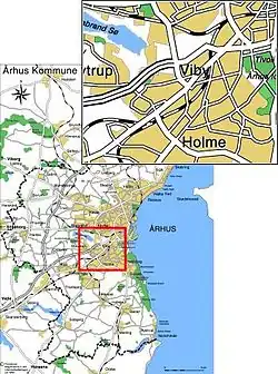 Lage von Viby in Aarhus