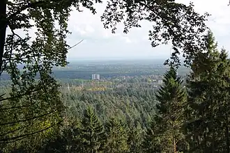 Blick vom Gipfel des Jostmeiers Bergs auf Sennestadt