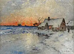 Winterlandschaft in Abendstimmung