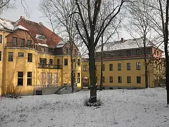 Parkseite mit Zusatzbau von 1935