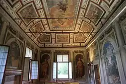 Fresken in der Sala degli Imperatori der Villa Pojana.