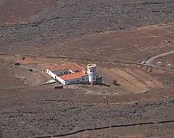 Blick vom Pico de la Zarza auf die Villa Winter